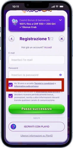 Robocat Casino Limite di età